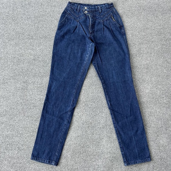 Vintage Rocky Mountain Jeans Mens 33x36 Blue High Rise Western Tapered 90s